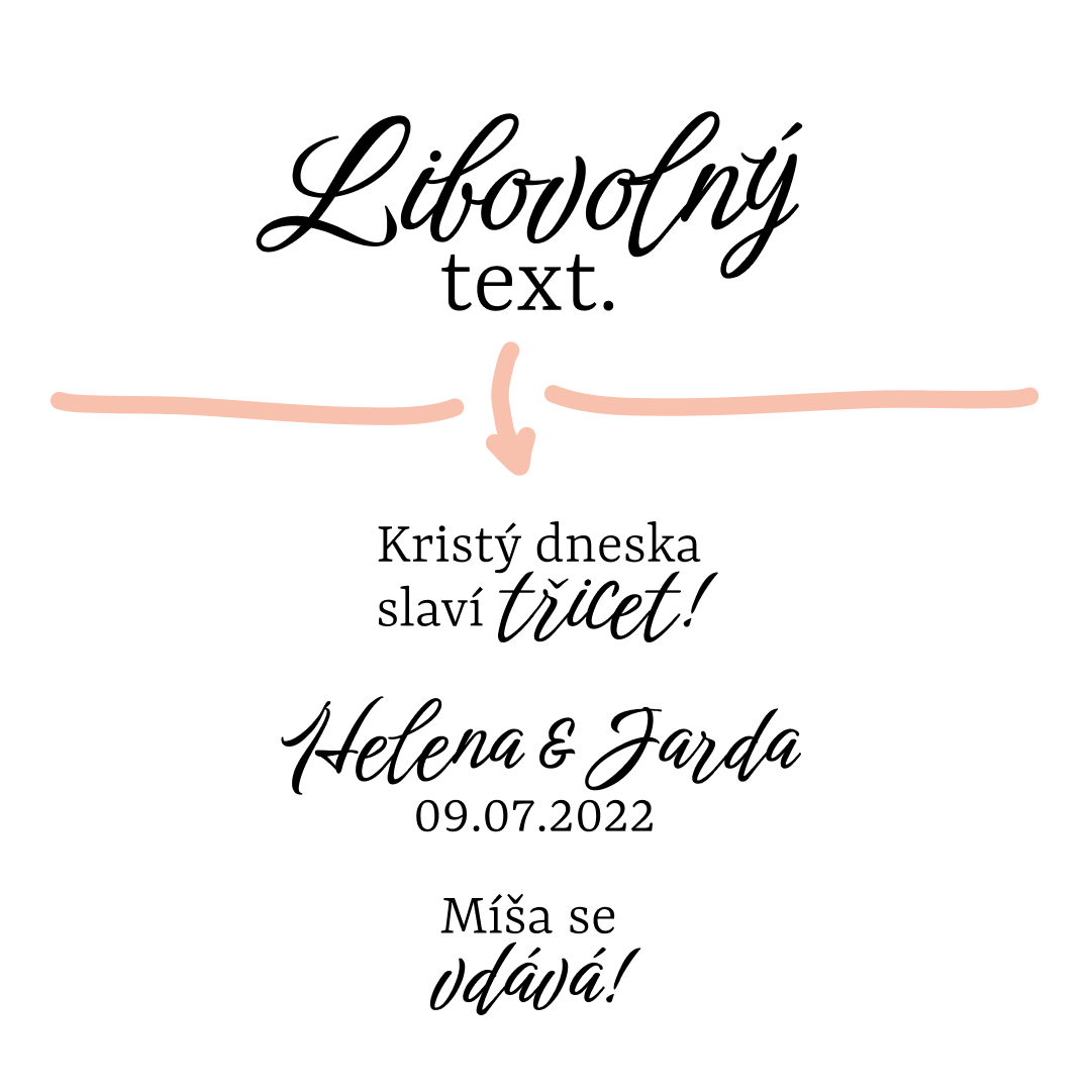 Svatební tetovačky - nápisy na míru