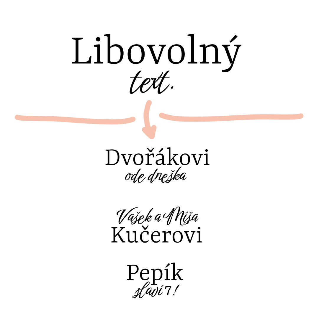 Svatební tetovačky - nápisy na míru