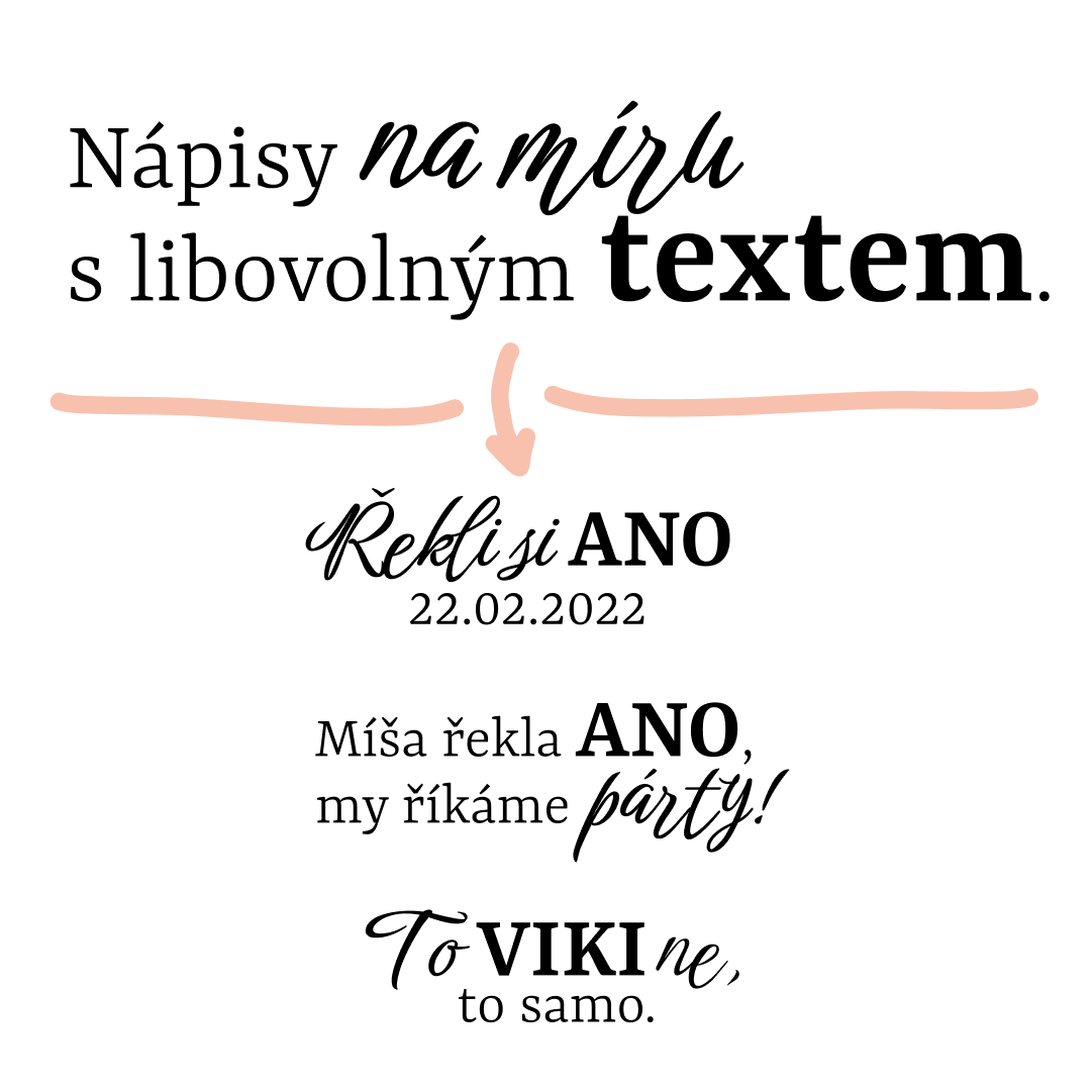 Svatební tetovačky - nápisy na míru