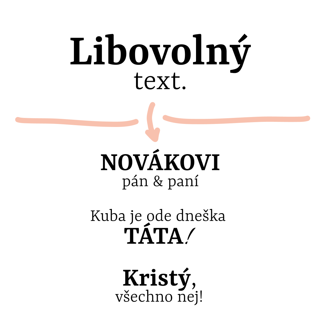 Svatební tetovačky - nápisy na míru